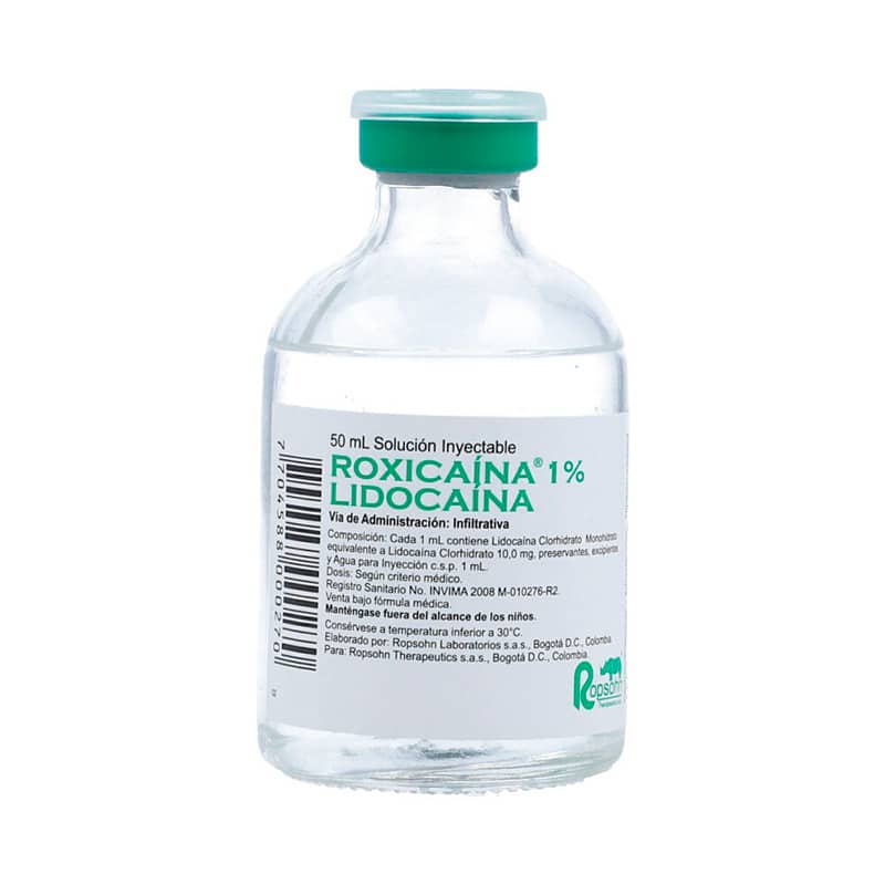 ROXICAINA 1% LIDOCAINA SOLUCION INY.X 50ML RS